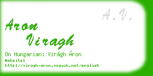 aron viragh business card